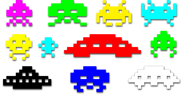 What do you mean you're sick of seeing these retro Space Invaders sprites?